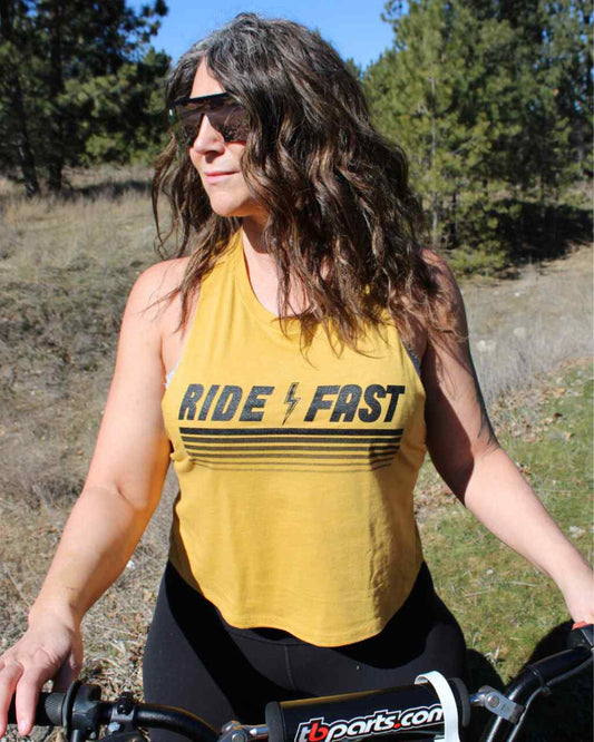 Ride Fast Cropped Tank