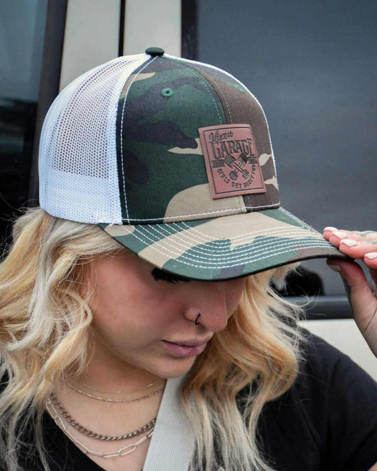 Garage Girls Camo Trucker Hat